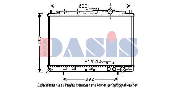 510052N AKS DASIS Радиатор, охлаждение двигателя