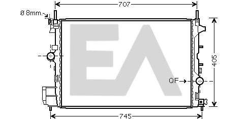 31R25058 EACLIMA Радиатор, охлаждение двигателя