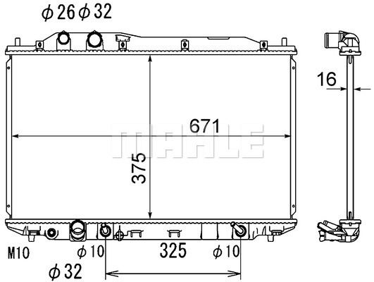 CR1894000S MAHLE Радиатор, охлаждение двигателя