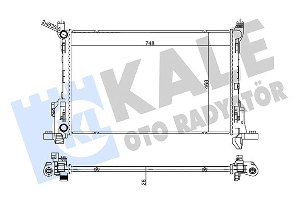 356320 KALE OTO RADYATÖR Радиатор, охлаждение двигателя