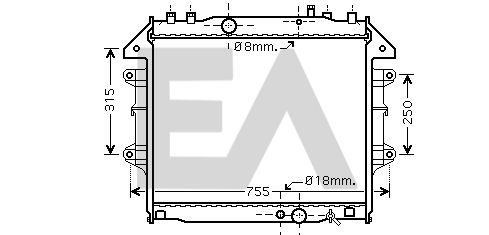 31R71218 EACLIMA Радиатор, охлаждение двигателя