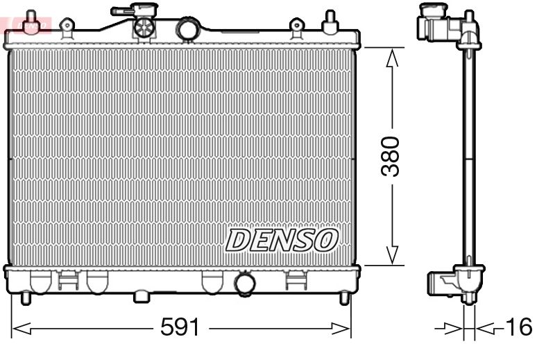 DRM46040 DENSO Радиатор, охлаждение двигателя