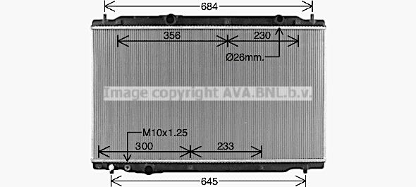 HD2334 AVA QUALITY COOLING Радиатор, охлаждение двигателя