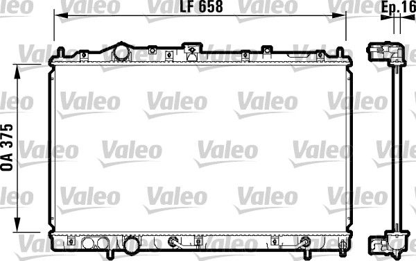 732613 VALEO Радиатор, охлаждение двигателя