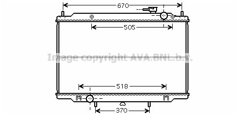 DN2266 AVA QUALITY COOLING Радиатор, охлаждение двигателя