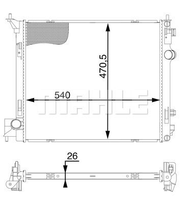 WG2182782 WILMINK GROUP Радиатор, охлаждение двигателя