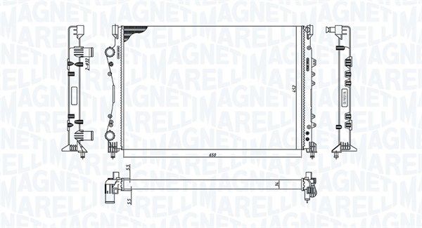 350213188600 MAGNETI MARELLI Радиатор, охлаждение двигателя