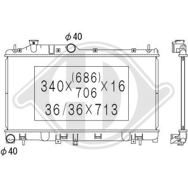 DCM3042 DIEDERICHS Радиатор, охлаждение двигателя