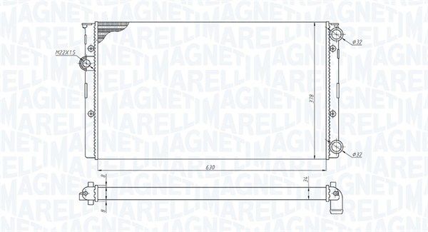 350213191100 MAGNETI MARELLI Радиатор, охлаждение двигателя