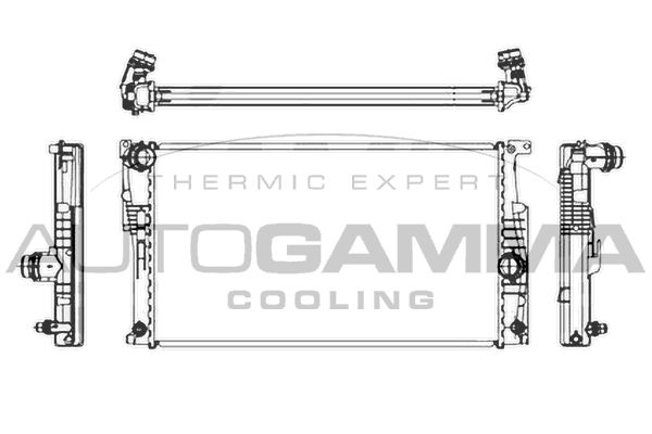 107159 AUTOGAMMA Радиатор, охлаждение двигателя