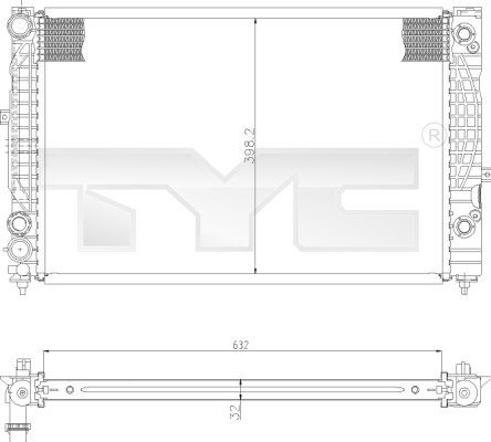 7020009 TYC Радиатор, охлаждение двигателя