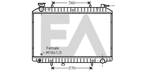 31R18169 EACLIMA Радиатор, охлаждение двигателя