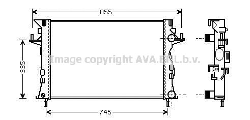 RTA2438 AVA QUALITY COOLING Радиатор, охлаждение двигателя