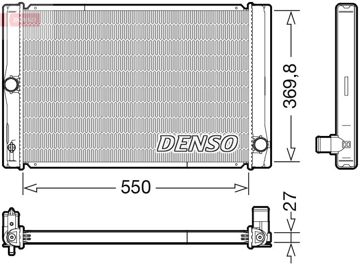 DRM50123 DENSO Радиатор, охлаждение двигателя