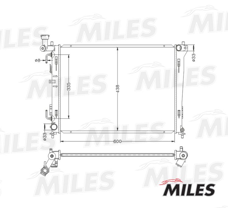 ACRB046 MILES Радиатор, охлаждение двигателя