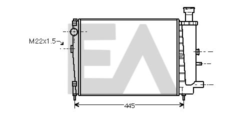 31R10008 EACLIMA Радиатор, охлаждение двигателя