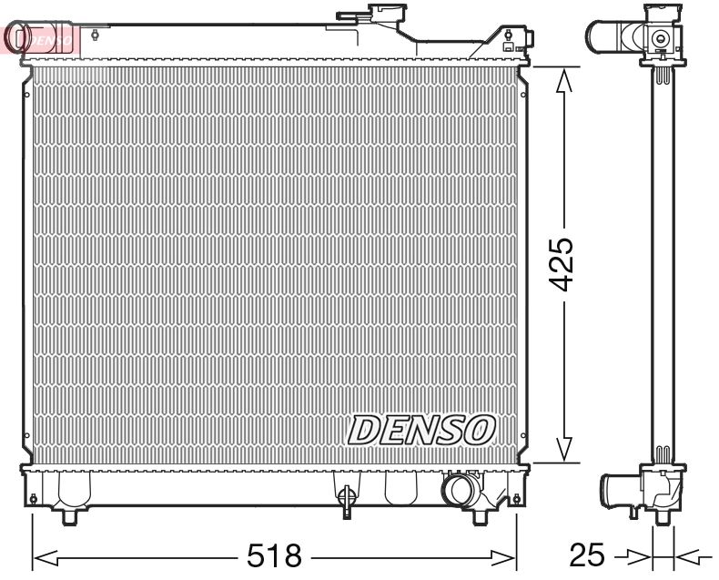 DRM47037 DENSO Радиатор, охлаждение двигателя