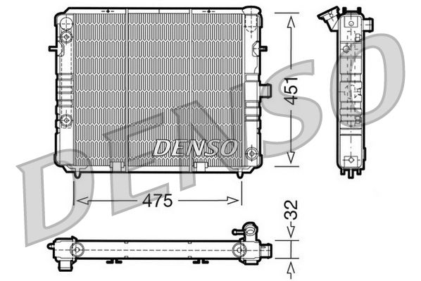 DRM20075 DENSO Радиатор, охлаждение двигателя
