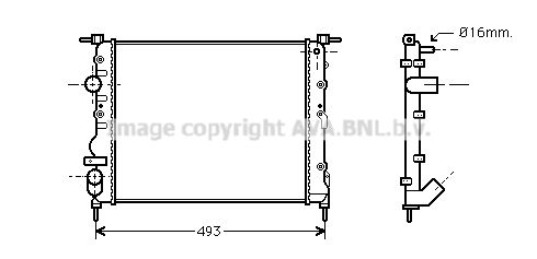 RTA2271 AVA QUALITY COOLING Радиатор, охлаждение двигателя