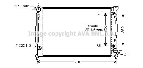 AIA2111 AVA QUALITY COOLING Радиатор, охлаждение двигателя