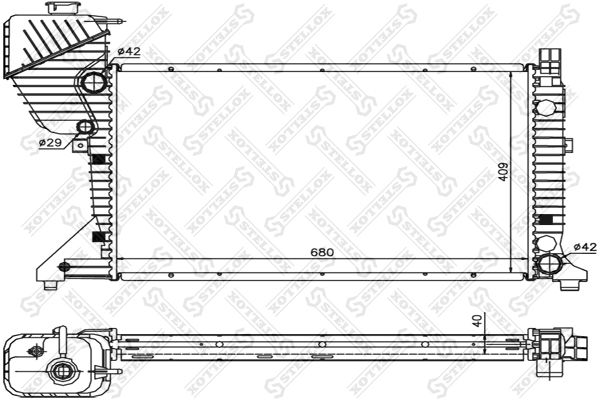 8103338SX STELLOX Радиатор, охлаждение двигателя