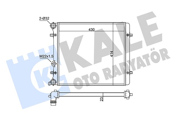 348255 KALE OTO RADYATÖR Радиатор, охлаждение двигателя