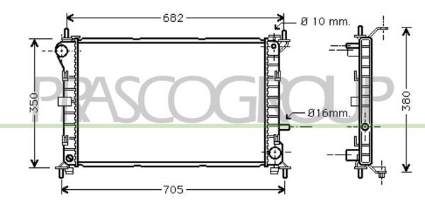 FD420R002 PRASCO Радиатор, охлаждение двигателя