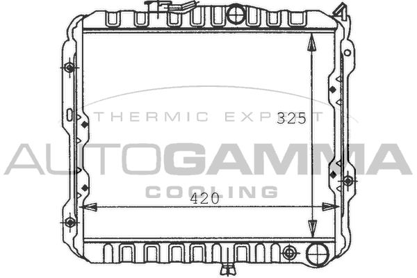 100567 AUTOGAMMA Радиатор, охлаждение двигателя