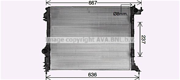 RT2645 AVA QUALITY COOLING Радиатор, охлаждение двигателя