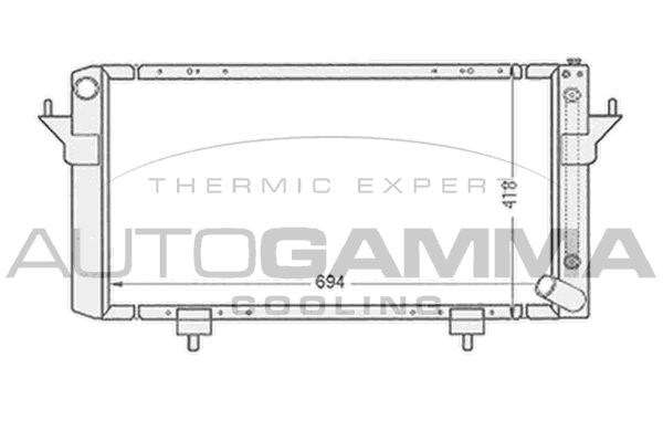 102291 AUTOGAMMA Радиатор, охлаждение двигателя