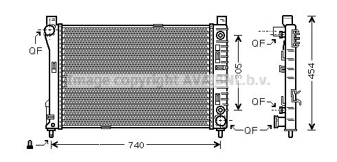 MS2339 AVA QUALITY COOLING Радиатор, охлаждение двигателя