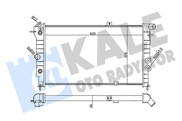 356860 KALE OTO RADYATÖR Радиатор, охлаждение двигателя