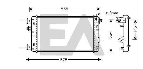 31R25103 EACLIMA Радиатор, охлаждение двигателя