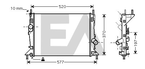 31R22001 EACLIMA Радиатор, охлаждение двигателя