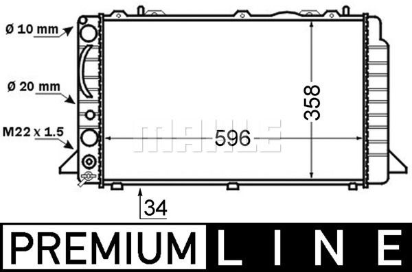 CR396000P MAHLE Радиатор, охлаждение двигателя