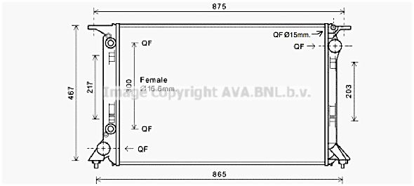 AIA2332 AVA QUALITY COOLING Радиатор, охлаждение двигателя