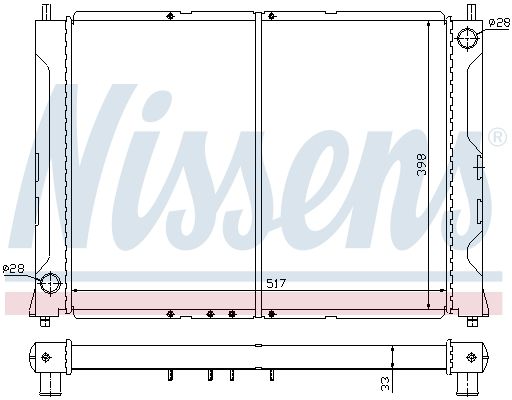 64031 NISSENS Радиатор, охлаждение двигателя
