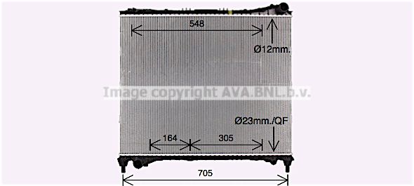 AU2337 AVA QUALITY COOLING Радиатор, охлаждение двигателя