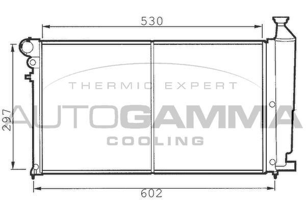 100197 AUTOGAMMA Радиатор, охлаждение двигателя