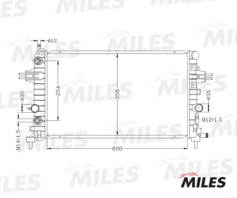 ACRB103 MILES Радиатор, охлаждение двигателя