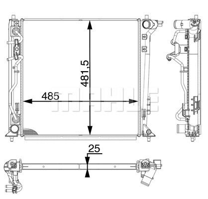 CR1978000P MAHLE Радиатор, охлаждение двигателя