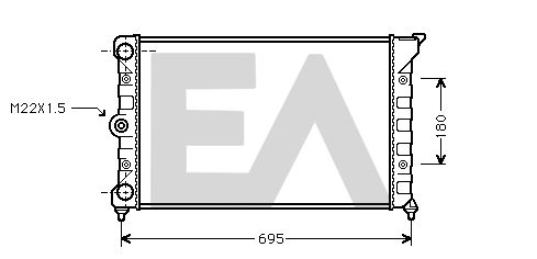 31R77031 EACLIMA Радиатор, охлаждение двигателя