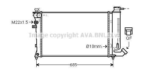 CNA2112 AVA QUALITY COOLING Радиатор, охлаждение двигателя