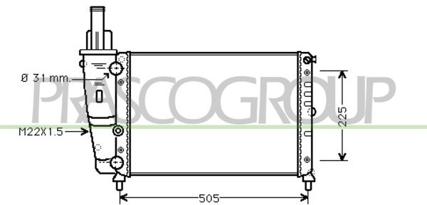 FT132R001 PRASCO Радиатор, охлаждение двигателя