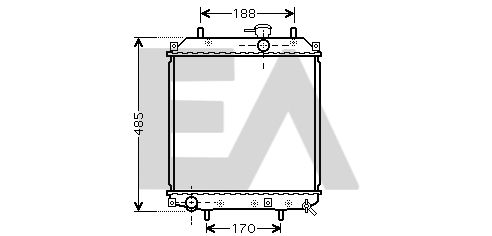 31R19039 EACLIMA Радиатор, охлаждение двигателя