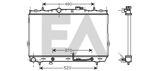 31R28035 EACLIMA Радиатор, охлаждение двигателя