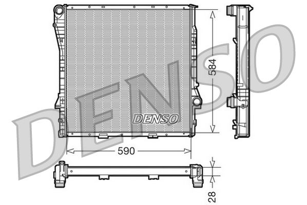 DRM05116 DENSO Радиатор, охлаждение двигателя