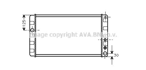 VO2024 AVA QUALITY COOLING Радиатор, охлаждение двигателя