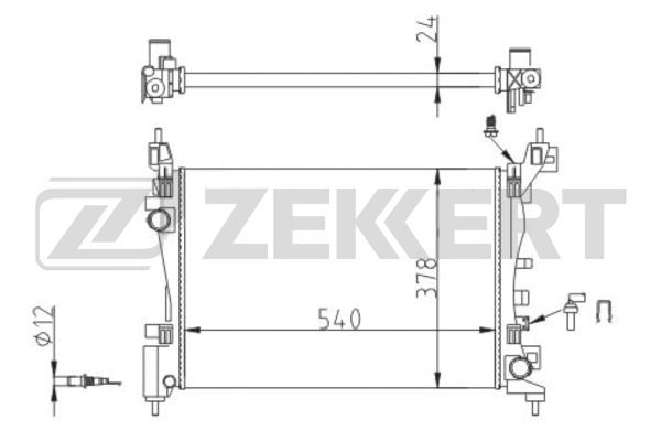 MK1559 ZEKKERT Радиатор, охлаждение двигателя