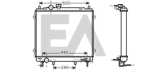 31R28042 EACLIMA Радиатор, охлаждение двигателя